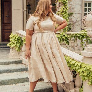 Jessa Kae Lilah Dress Champagne 4XL